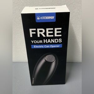 Electric Can Opener Safe Smooth Can Opener for Almost Size Can Black NIB